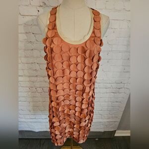 Ali Ro Laser-Cut Paillette Applique Racerback Dress | Pheasant | Size 0 | NWT